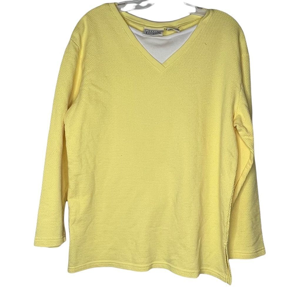 Basic Editions Yellow Top - Picture 1 of 7